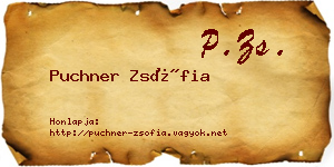 Puchner Zsófia névjegykártya